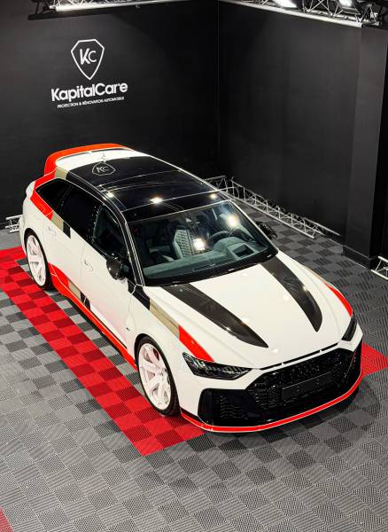 Protégez votre Audi RS6 GT à Lyon avec un film de protection premium appliqué par des experts. Résistance, éclat et durabilité assurés pour un résultat invisible. Confiez votre voiture à des professionnels de la protection automobile et sublimez chaque dé